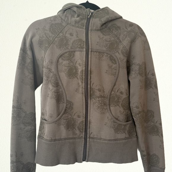 Green Floral Lulu Lemon Hoodie - Picture 1 of 2